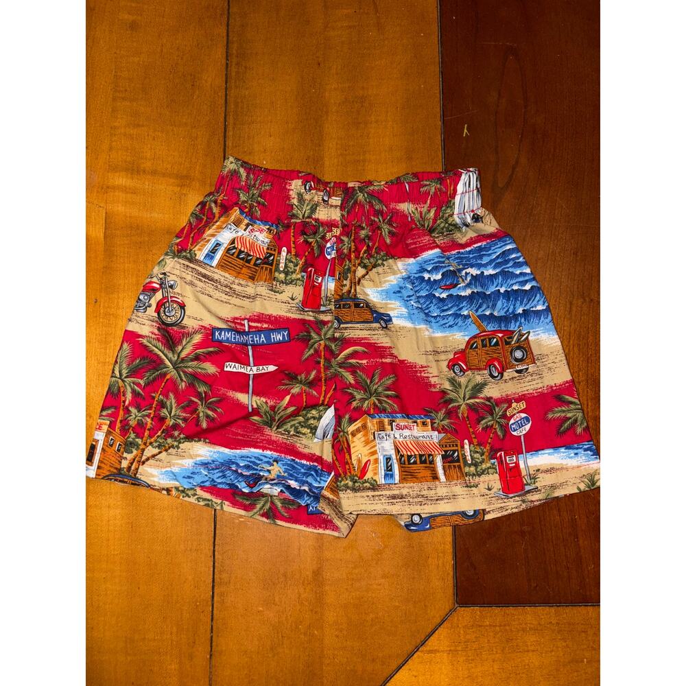 Authentic Hawaiian Shorts Sz 2 100% Cotton - Picture 2 of 3